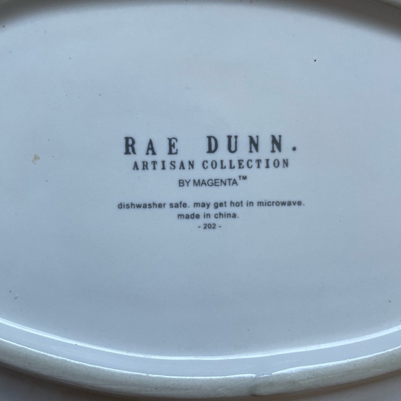 Rae Dunn Artisan Collection by Magenta | Small Plates “Let’s Eat” Set of 4 - Picture 3 of 7